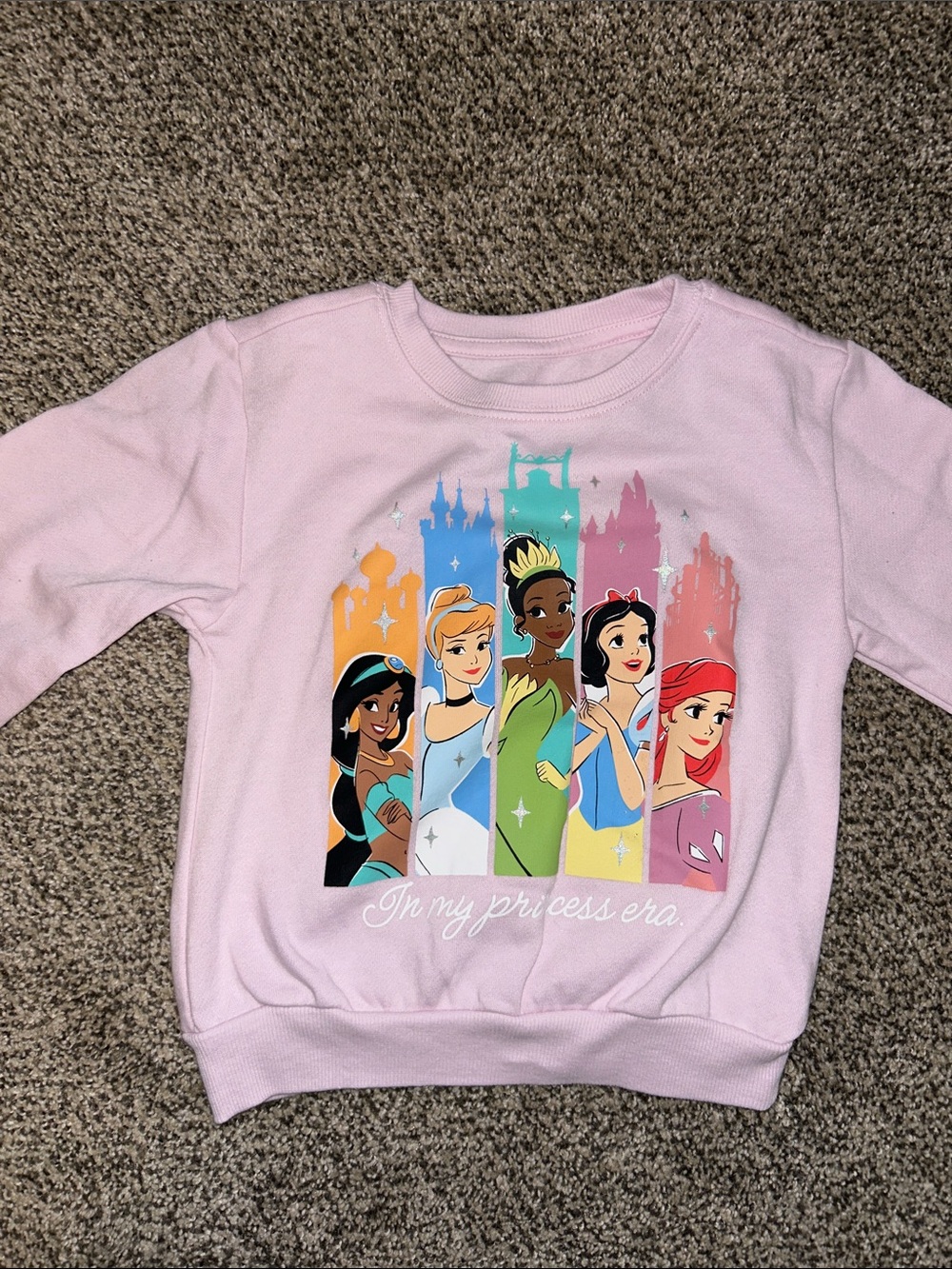 Disney Princess Pink Girls' Pullover Sweatshirt